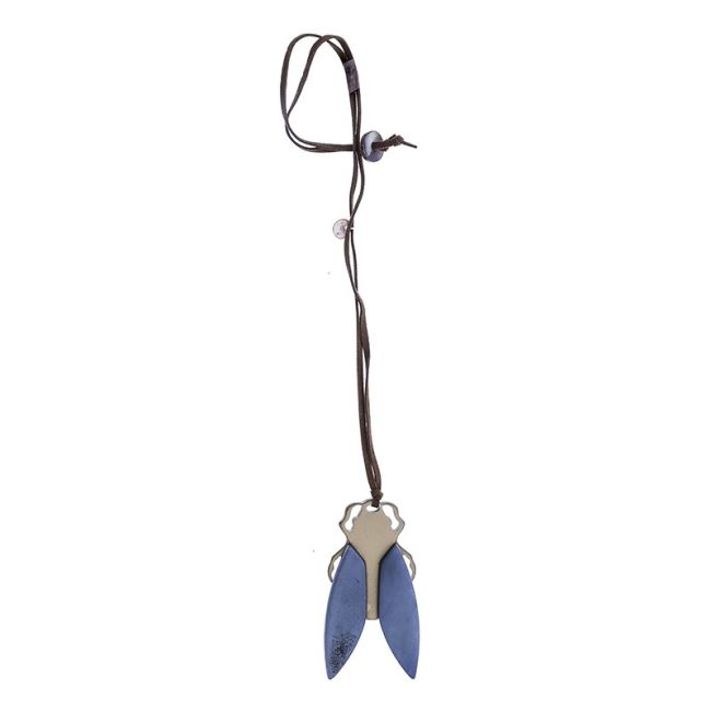 RESIN INSECT PENDANT LONG NECKLACE