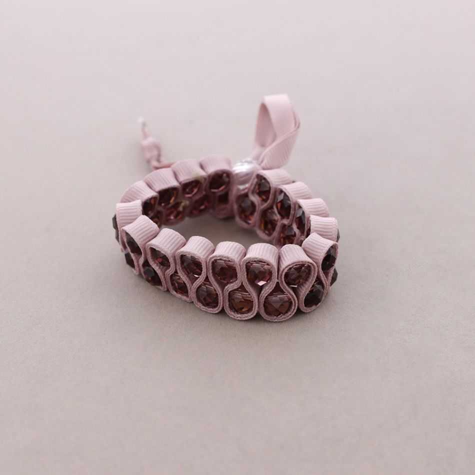 PULSERA LAZO CUENTAS FACETADAS