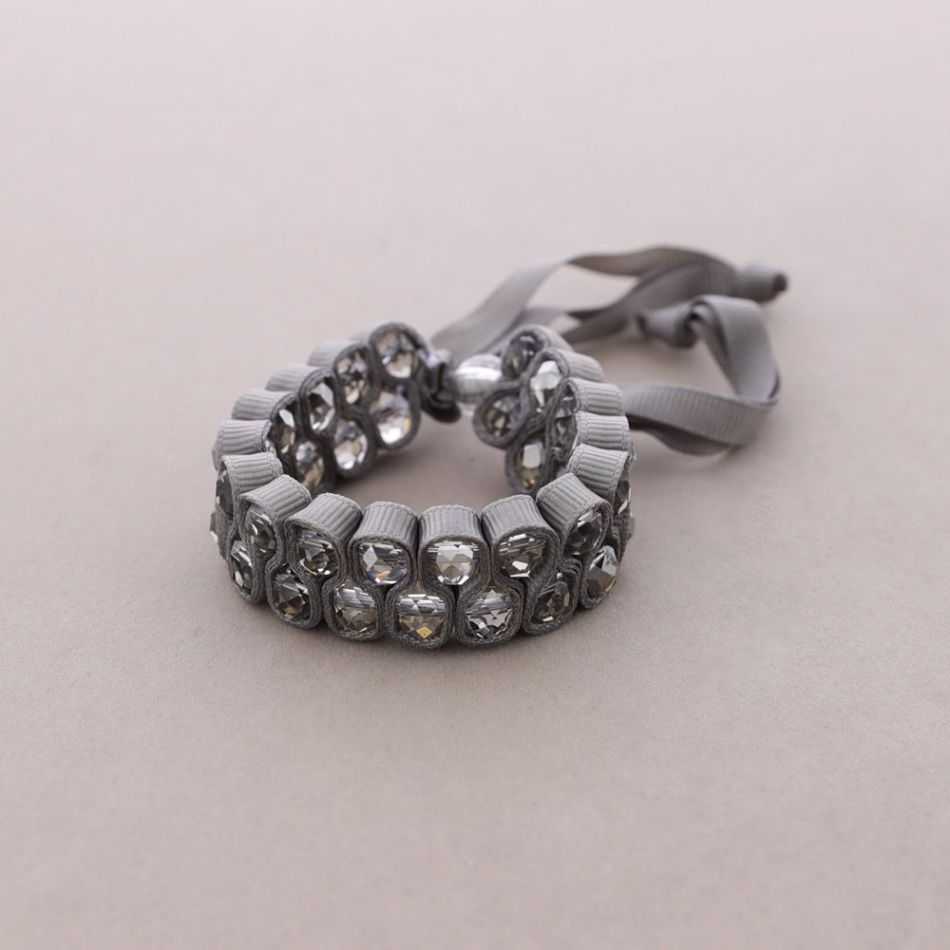 PULSERA LAZO CUENTAS FACETADAS