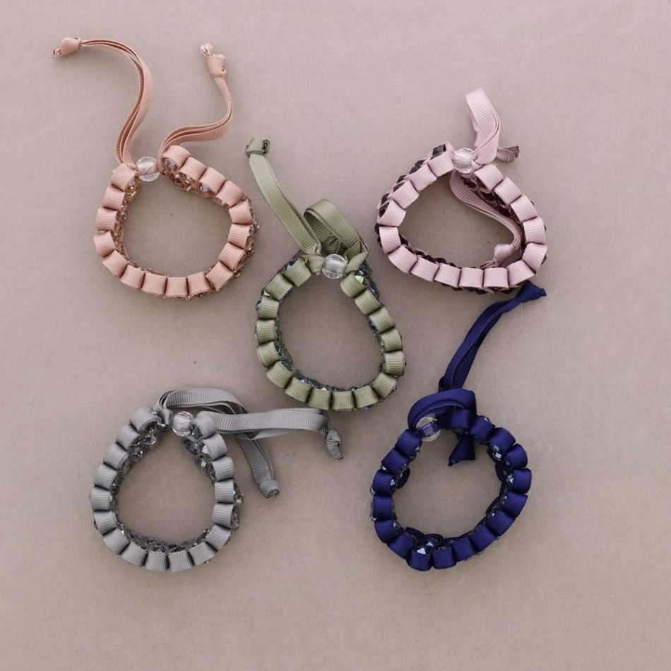 PULSERA LAZO CUENTAS FACETADAS