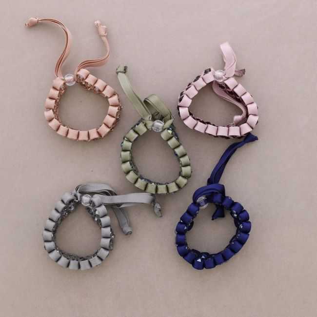 PULSERA LAZO CUENTAS FACETADAS