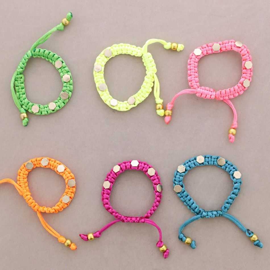 MACRAME BRACELET WITH RIVETS