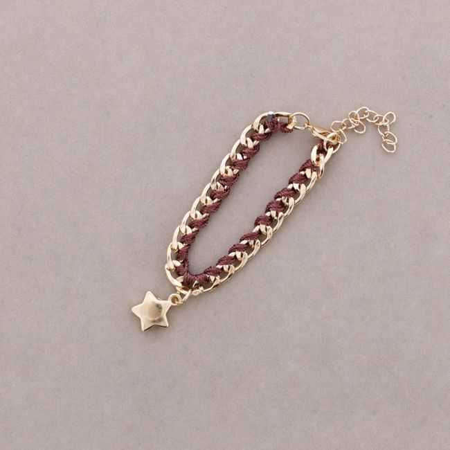HANGING KNOTTED CHAIN BRACELET METAL