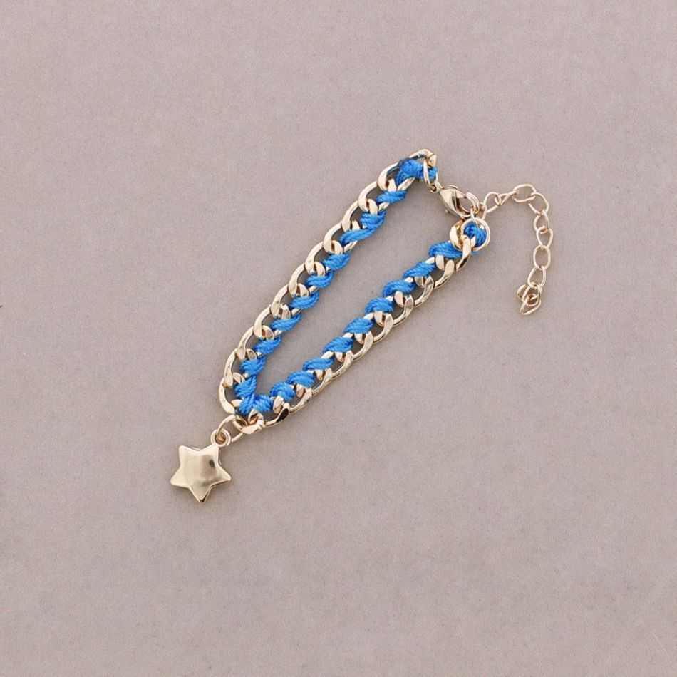 HANGING KNOTTED CHAIN BRACELET METAL