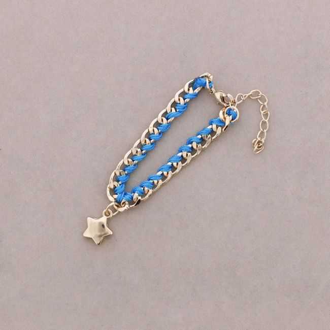 HANGING KNOTTED CHAIN BRACELET METAL