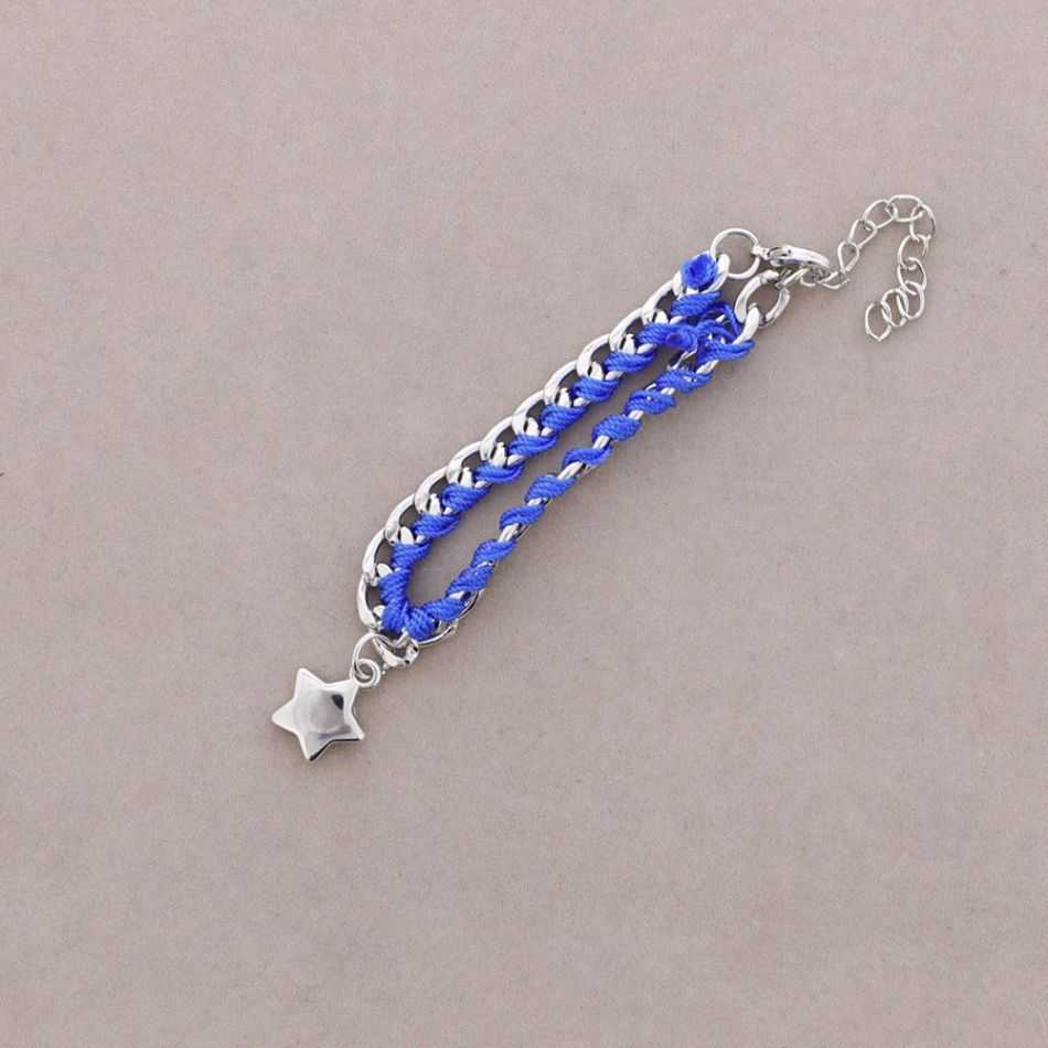 HANGING KNOTTED CHAIN BRACELET METAL