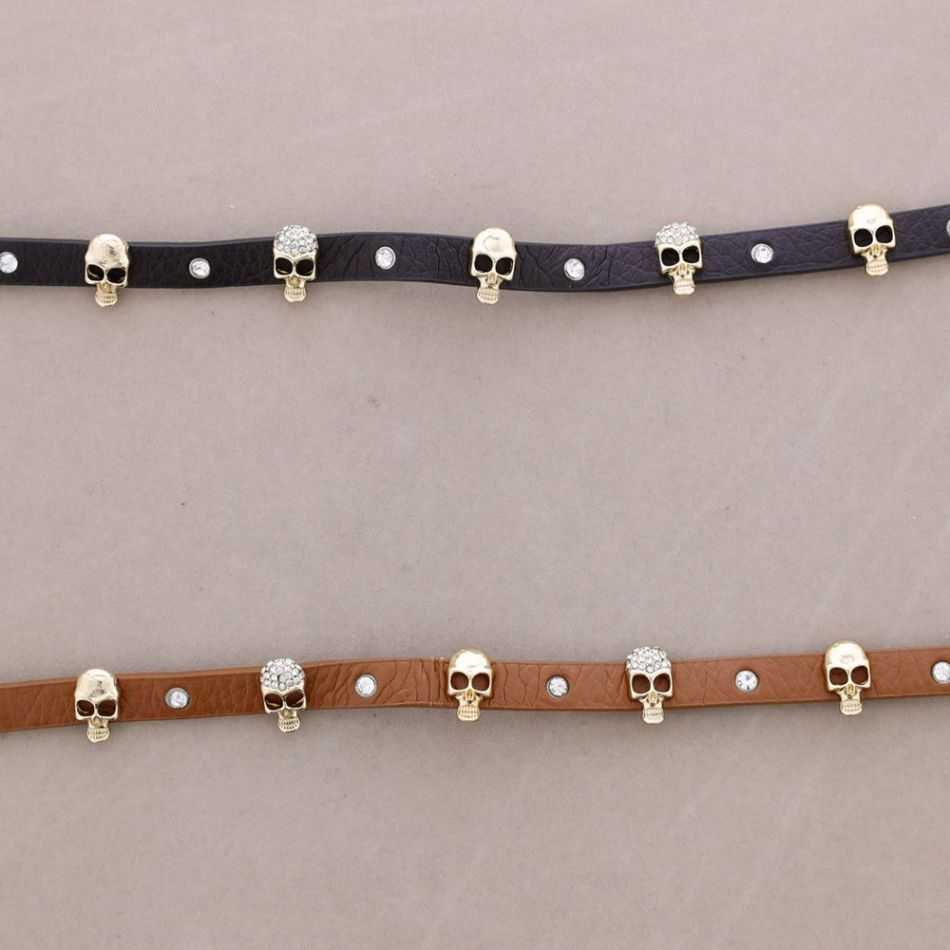 PULSERA DOBLE CUERO CALAVERAS