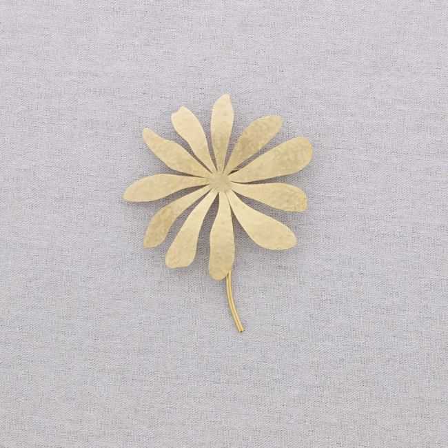 STEEL FLOWER BROOCH