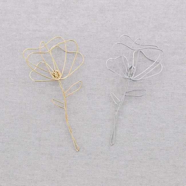 STEEL FLOWER BROOCH