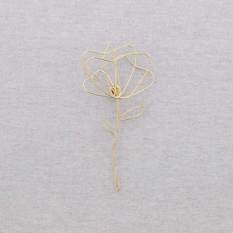 STEEL FLOWER BROOCH