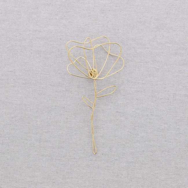STEEL FLOWER BROOCH