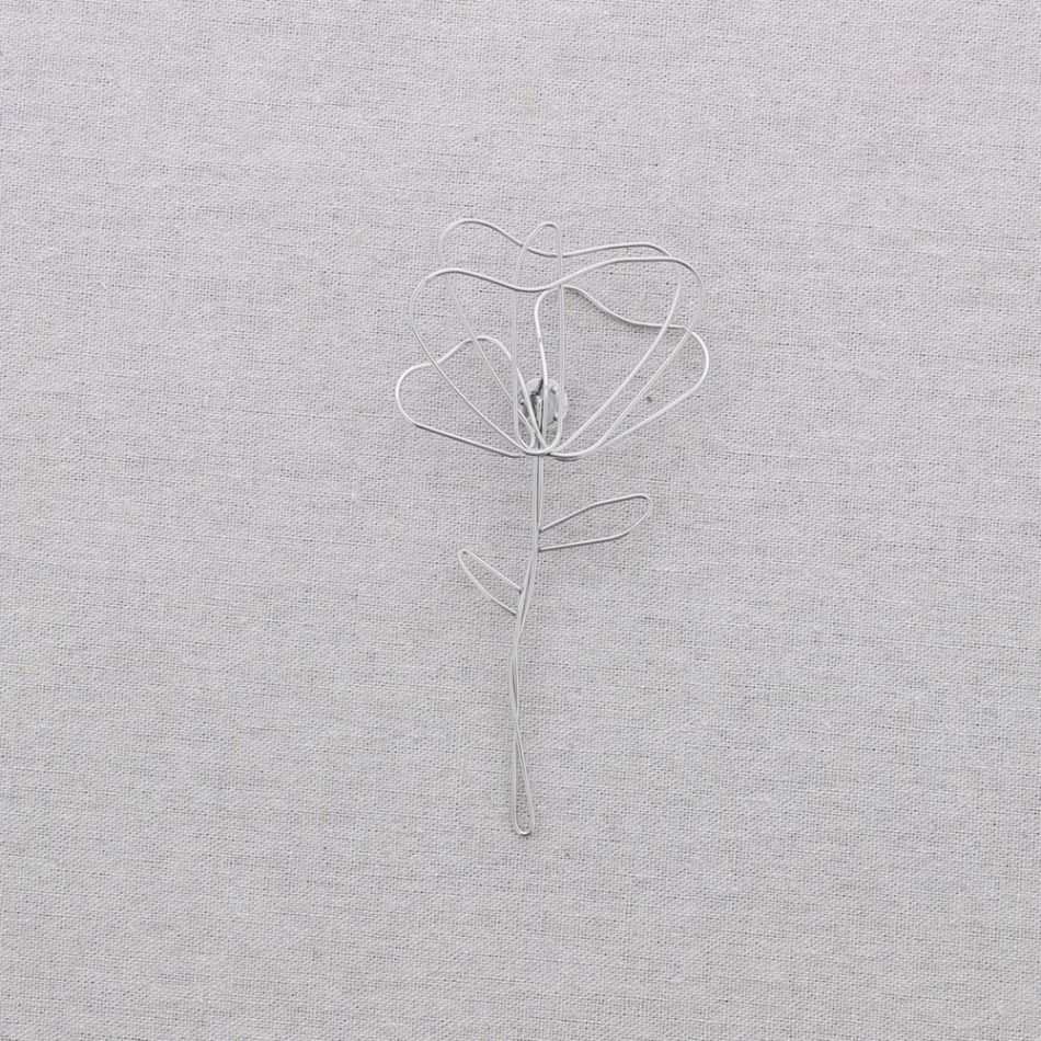 STEEL FLOWER BROOCH
