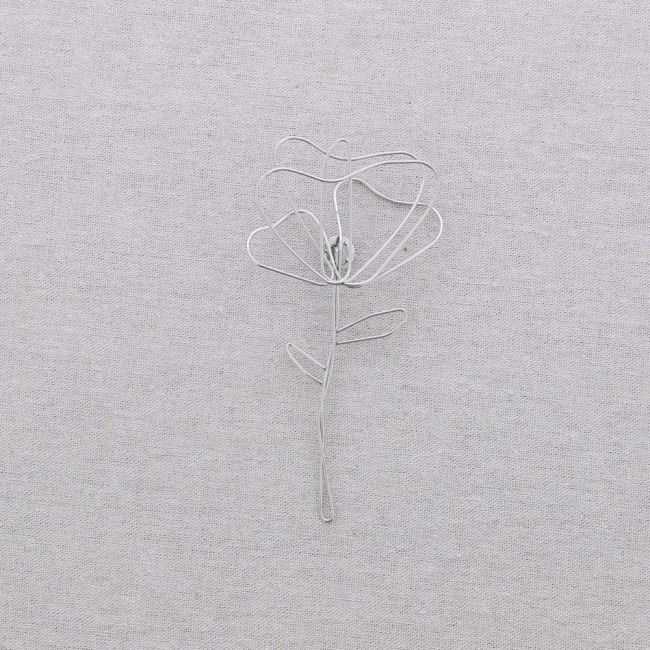 STEEL FLOWER BROOCH