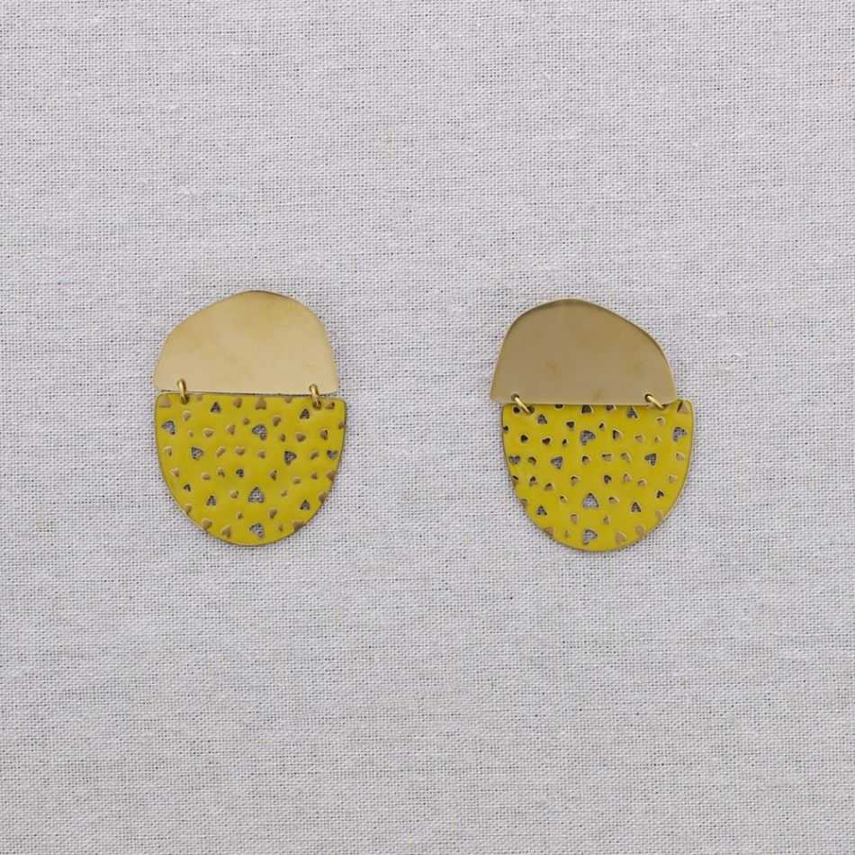 PENDIENTES ACERO COLGANTE ESMALTE CORAZONES