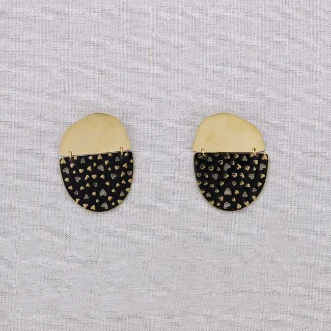 PENDIENTES ACERO COLGANTE ESMALTE CORAZONES