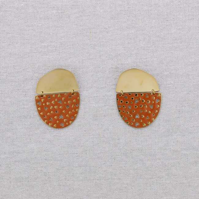PENDIENTES ACERO COLGANTE ESMALTE CORAZONES