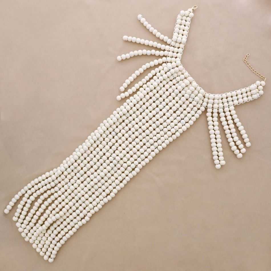 COLLAR BABERO BOLAS MADERA