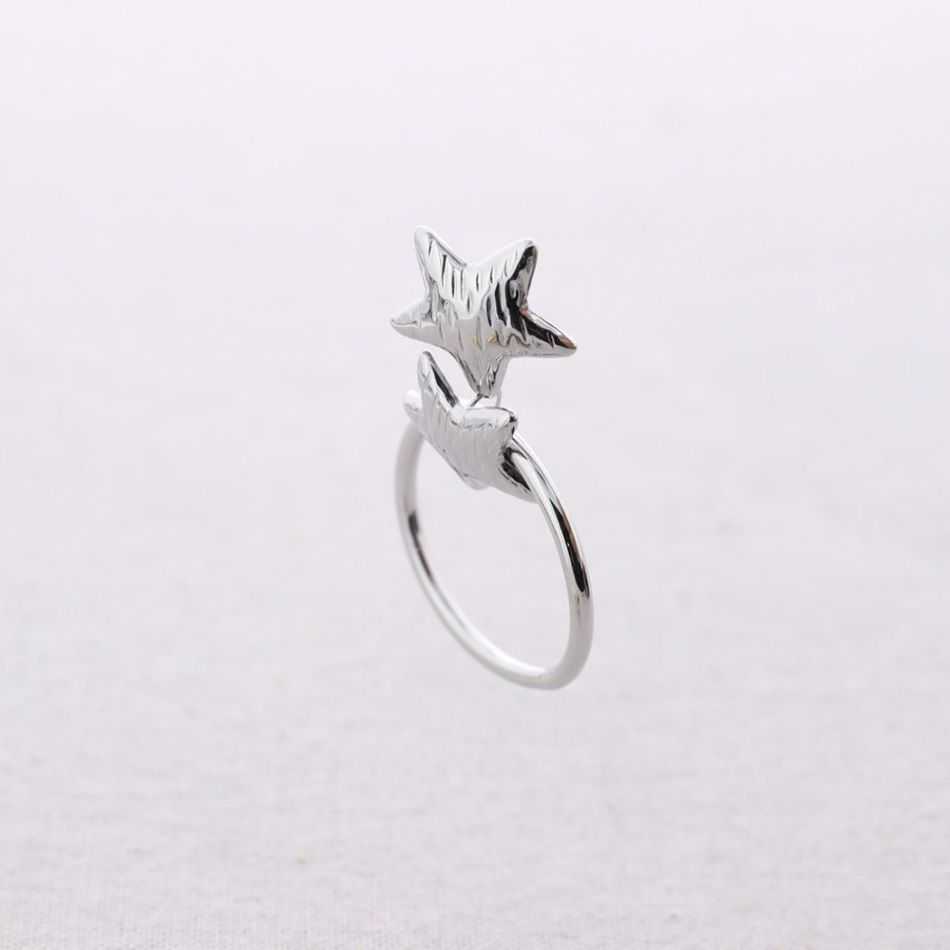PENDIENTES ACERO DOBLE ESTRELLA COLGANTE ANILLA