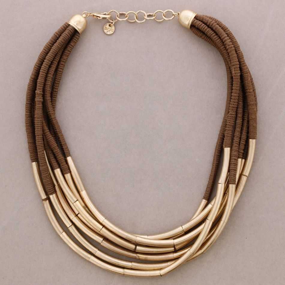 GARGANTILLA MULTI TIRAS TUBOS METAL