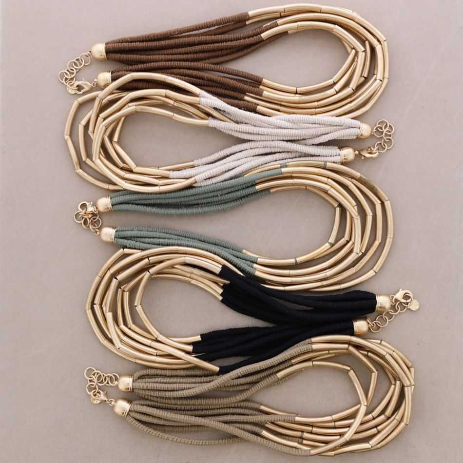 GARGANTILLA MULTI TIRAS TUBOS METAL