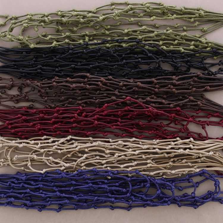 LONG MULTI-STRAP KNOTTED CORD NECKLACE 2