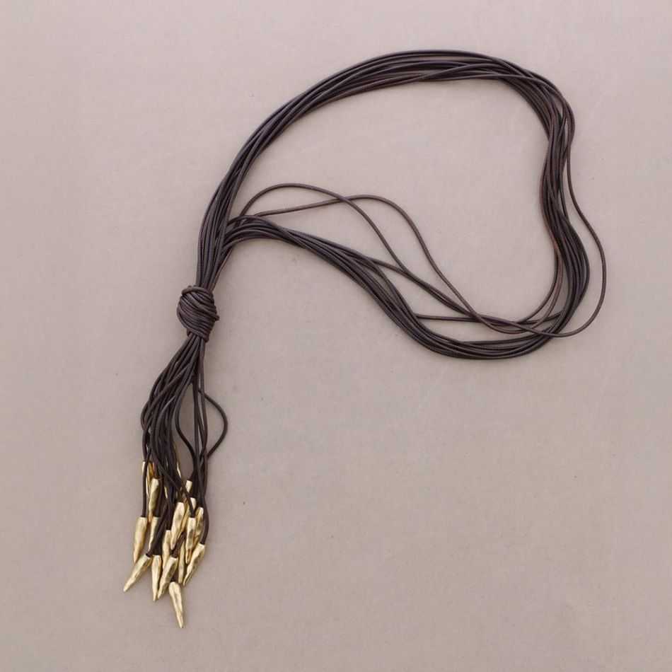 COLLAR LARGO NUDO COLGANTE CORDÓN METAL