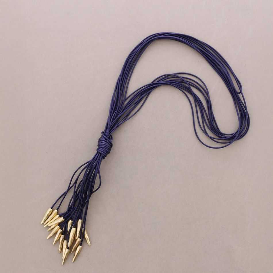 COLLAR LARGO NUDO COLGANTE CORDÓN METAL