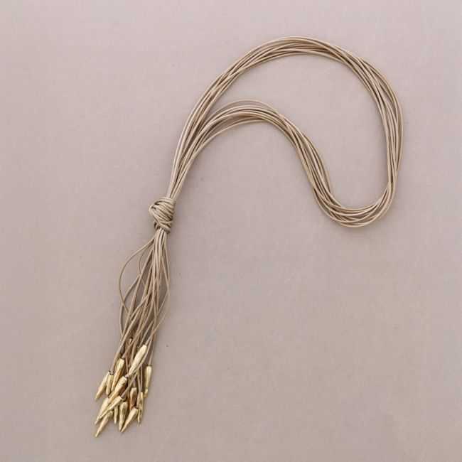 COLLAR LARGO NUDO COLGANTE CORDÓN METAL