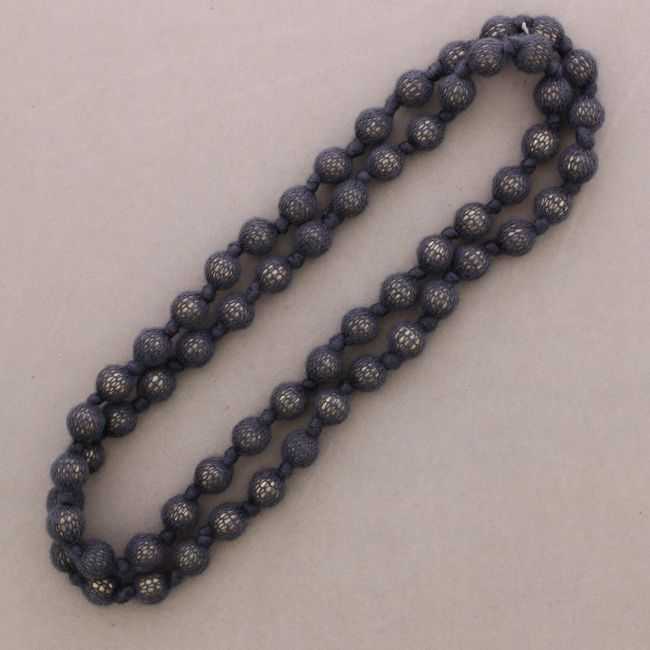 COLLAR LARGO BOLAS FORRADAS LANA 150CM