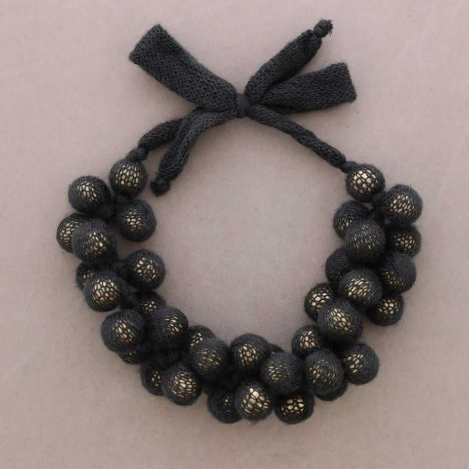 WOOL BEAD CHOKER