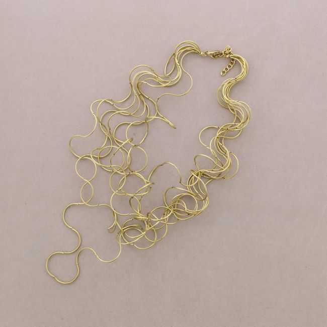 GARGANTILLA MULTI TIRAS TUBOS BRONCE