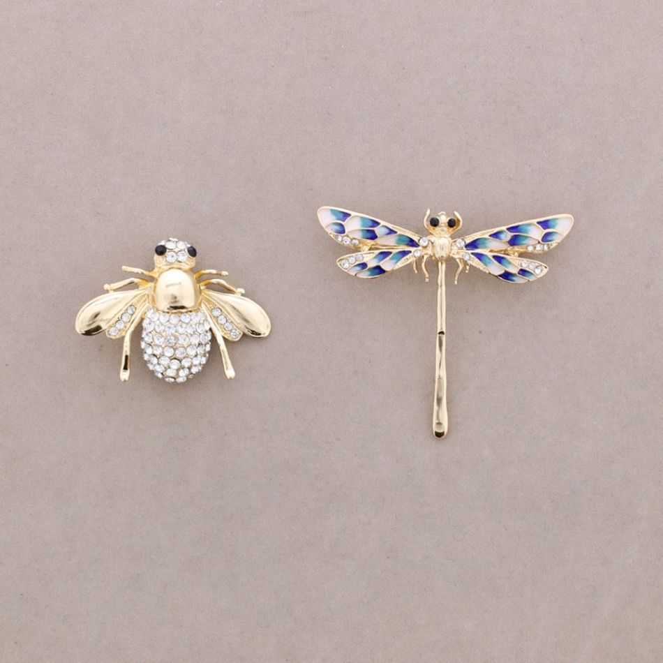 BROCHE SET INSECTO LIBÉLULA CRISTAL METAL