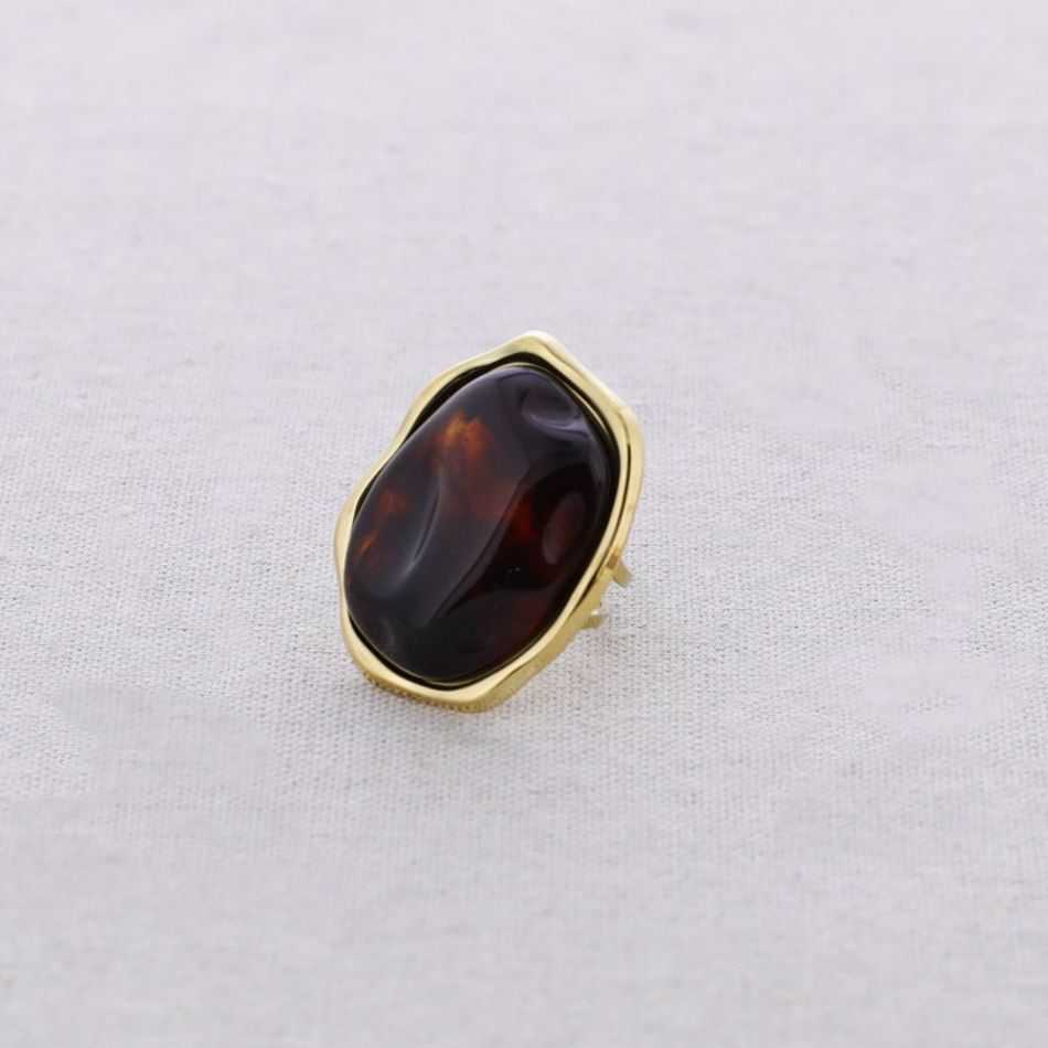 ANILLO ACERO FORMA IRREGULAR RESINA