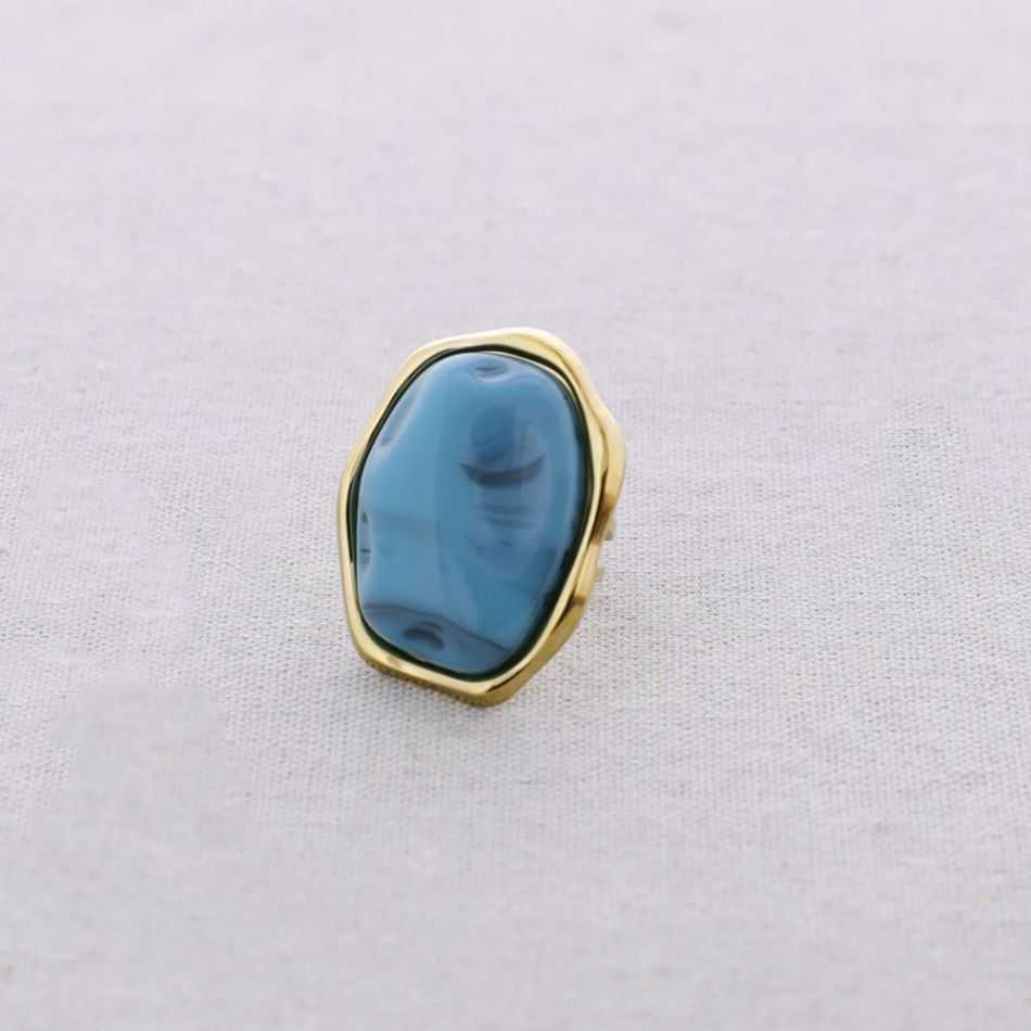 ANILLO ACERO FORMA IRREGULAR RESINA