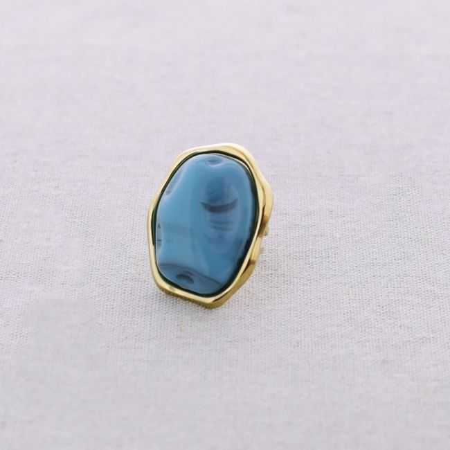ANILLO ACERO FORMA IRREGULAR RESINA
