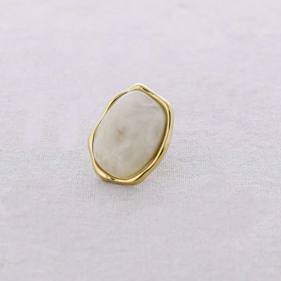 ANILLO ACERO FORMA IRREGULAR RESINA