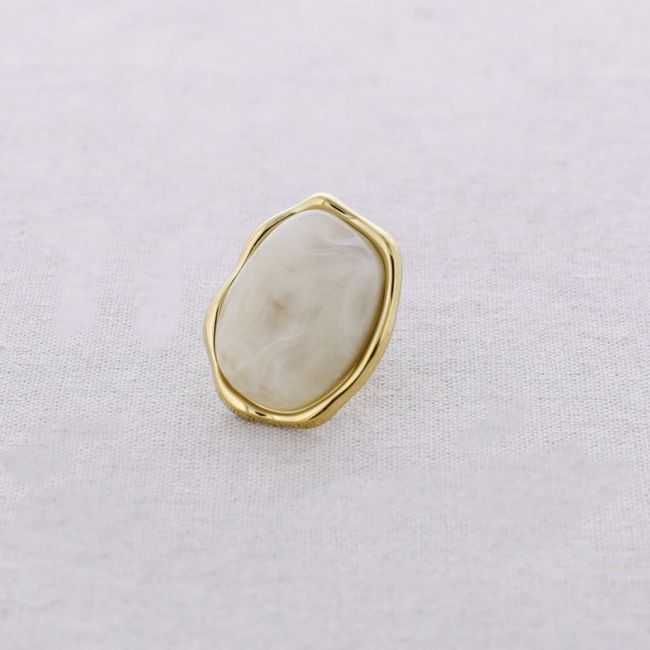 ANILLO ACERO FORMA IRREGULAR RESINA