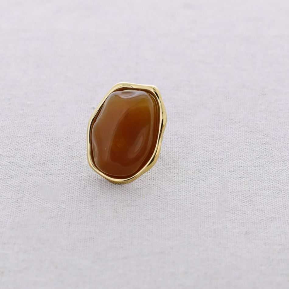 ANILLO ACERO FORMA IRREGULAR RESINA