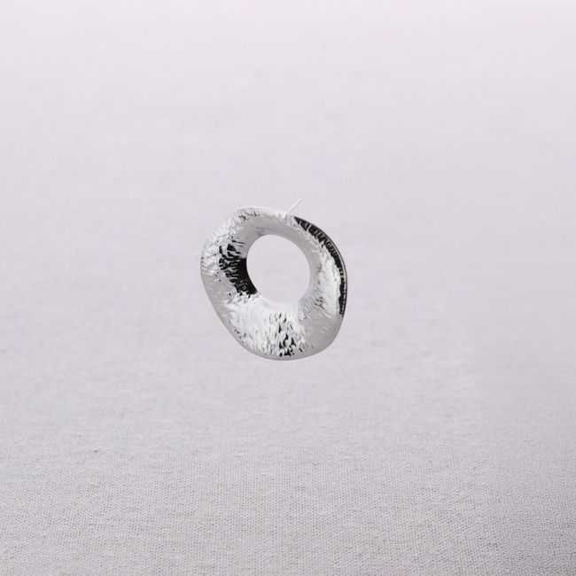 STEEL RING RIVET EARRINGS