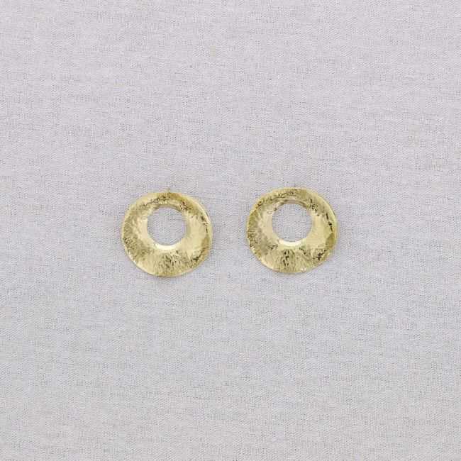 STEEL RING RIVET EARRINGS