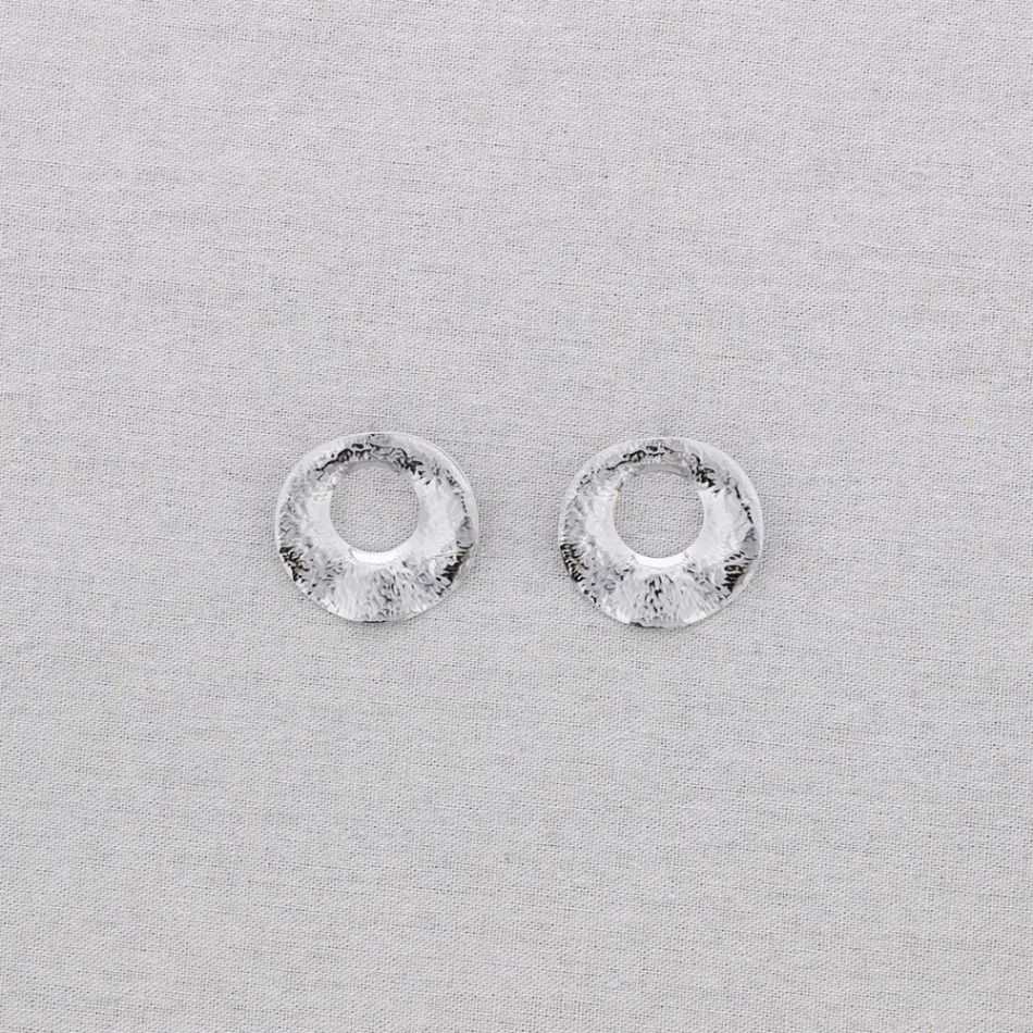 STEEL RING RIVET EARRINGS