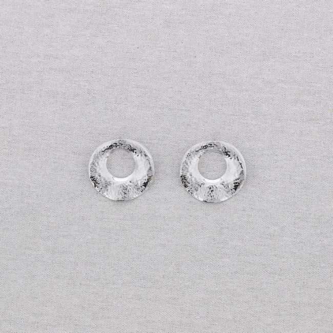 STEEL RING RIVET EARRINGS