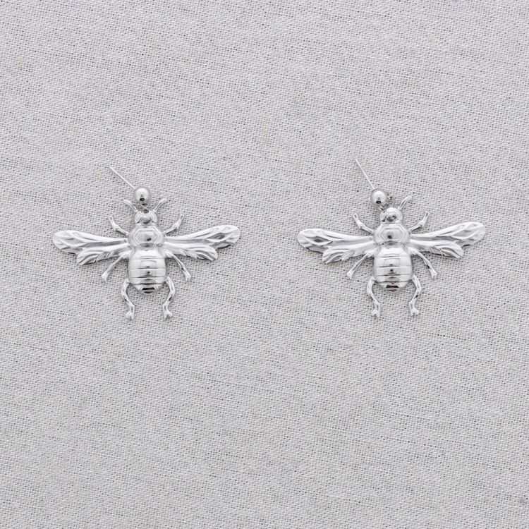 INSECT PENDANT STEEL EARRINGS 2