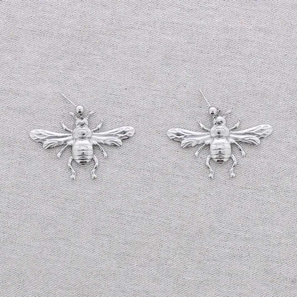 INSECT PENDANT STEEL EARRINGS