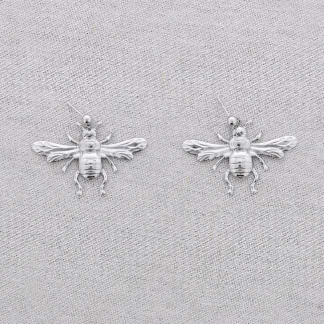INSECT PENDANT STEEL EARRINGS