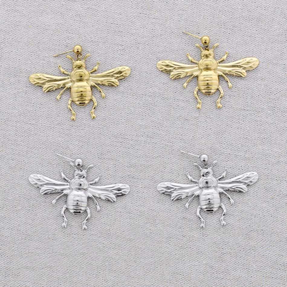 INSECT PENDANT STEEL EARRINGS