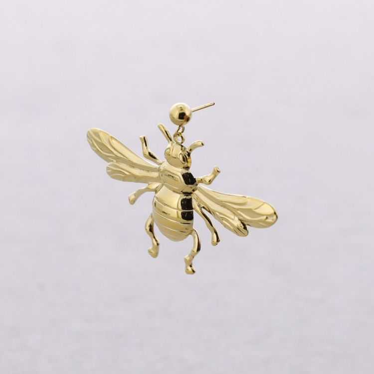 INSECT PENDANT STEEL EARRINGS