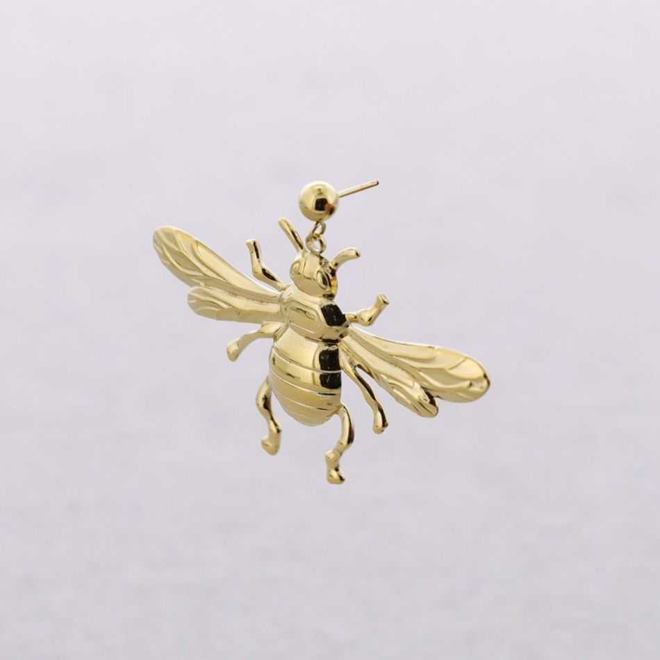 INSECT PENDANT STEEL EARRINGS