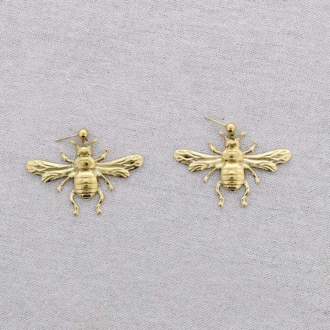 INSECT PENDANT STEEL EARRINGS
