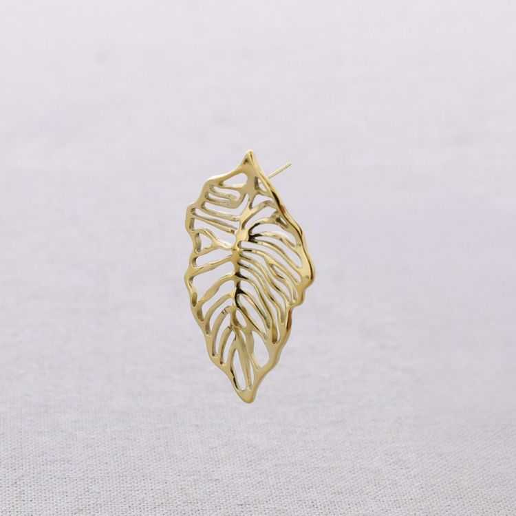 STEEL LEAF EARRINGS